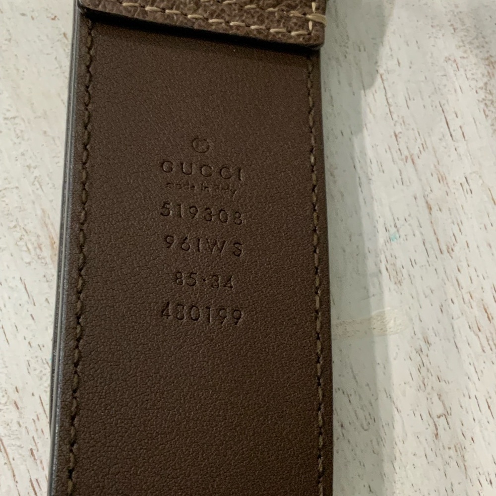 Gucci Ophidia GG Supreme Belt Bag Web Beige Brown 519308 + Dust Bag - Picture 9 of 10